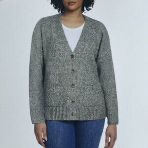Ella Moss Womens Gray Button-Down Cardigan L Long Sleeve Soft Knit NWT 1529